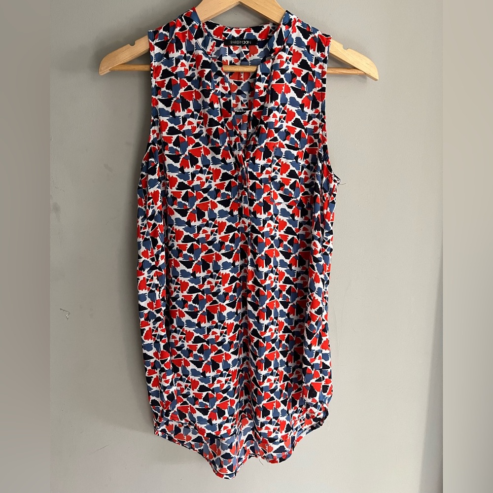 Papermoon hi-low sleeveless blouse